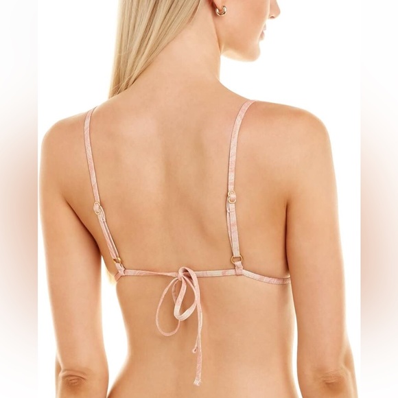 L*SPACE Women's BRITTANY TOP Bikini Top w Metallic Glitters Size S - Picture 2 of 5